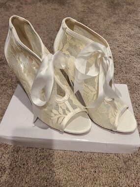 Cream Lace Heels